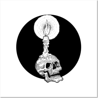 Dark Skull Candle Posters and Art